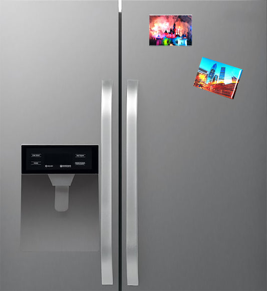 Rectangle Custom Premium Hardcover Fridge Photo Magnets or Your Design | 2.55 x 3.55 inches (65x90mm)