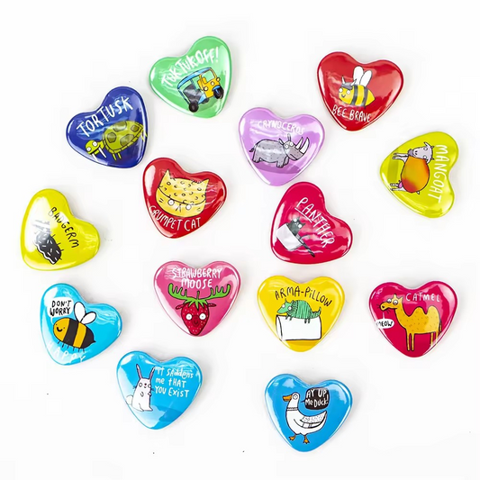 Heart Custom Premium Hardcover Fridge Photo Magnets or Your Design | 2.24 x 2.05 inch (57x52mm)
