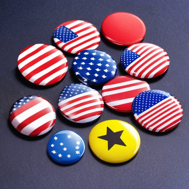 Badge - Button - Pin - Magnet - Heart -  Star